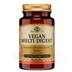 Solgar Vegan Multi Digest - Integratore di enzimi per la digestione, 50 tavolette masticabili