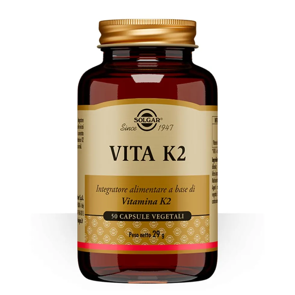 Solgar Vita K2 - Integratore alimentare per il mantenimento delle ossa, 50 capsule vegetali