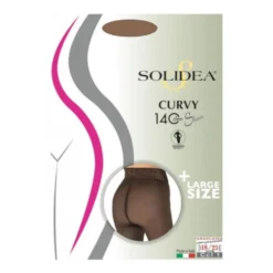 Solidea Curvy 140 DEN 18-21 mmHg Sheer - Collant a compressione per il microcircolo taglia 2M-XL colore glace, 1 paio