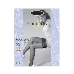 Solidea Marilyn 70DEN 12-15 mmHg - Collant autoreggente compressivo per il microcircolo taglia 3M colore glacè, 1 paio