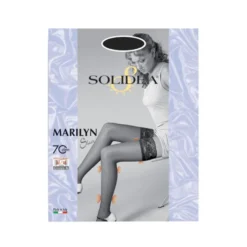Solidea Marilyn 70DEN 12-15 mmHg - Collant autoreggente compressivo per il microcircolo taglia 4L colore glacè, 1 paio