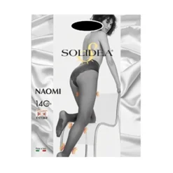 Solidea Naomi 140 DEN 18-21 mmHg - Collant compressivo per il microcircolo taglia 5XXL colore nero, 1 paio
