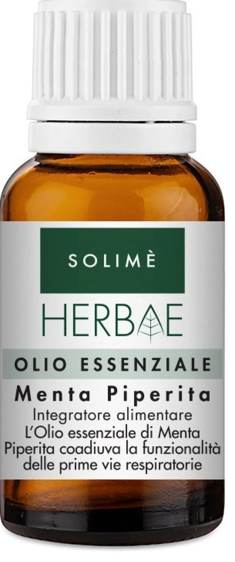 Solimè Herbae menta piperita olio essenziale - Integratore alimentare per le vie respiratorie, 10 ml