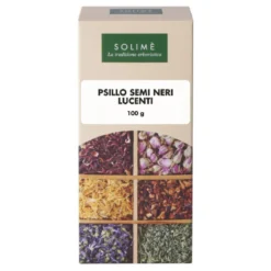 Solimè Psillio, semi neri lucenti Solime - Semi per la regolarità intestinale, 100 g