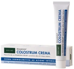 Solimè Remargin Colostrum - Crema con vitamina E per la pelle secca e gli arrossamenti, 30 ml