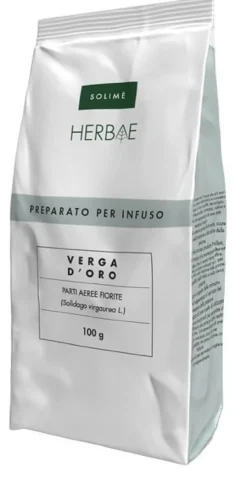 Solimè Verga d'oro - Verga d'oro Preparato per infuso sedativo per l'insonnia, 100 g