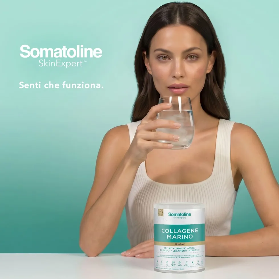 Somatoline Collagene Marino Integratore per la pelle e le cartilagini con vitamina C, 278 g