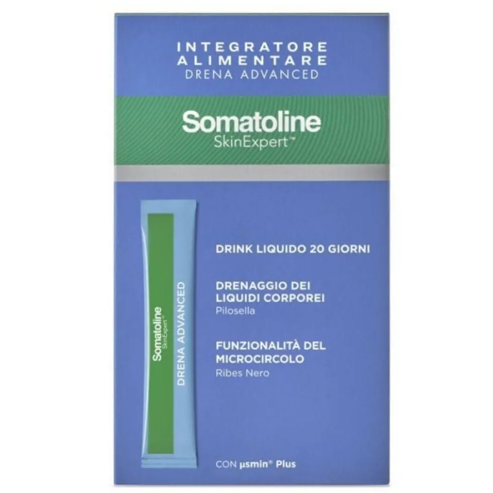 Somatoline In&Out Drenante Kit per il drenaggio e il microcircolo 20 stick + crema da 250 ml
