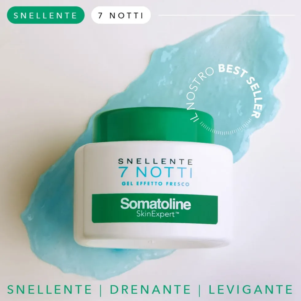 Somatoline SkinExpert Snellente 7 Notti Gel Fresco - Gel ad azione snellente e drenante, 400 ml
