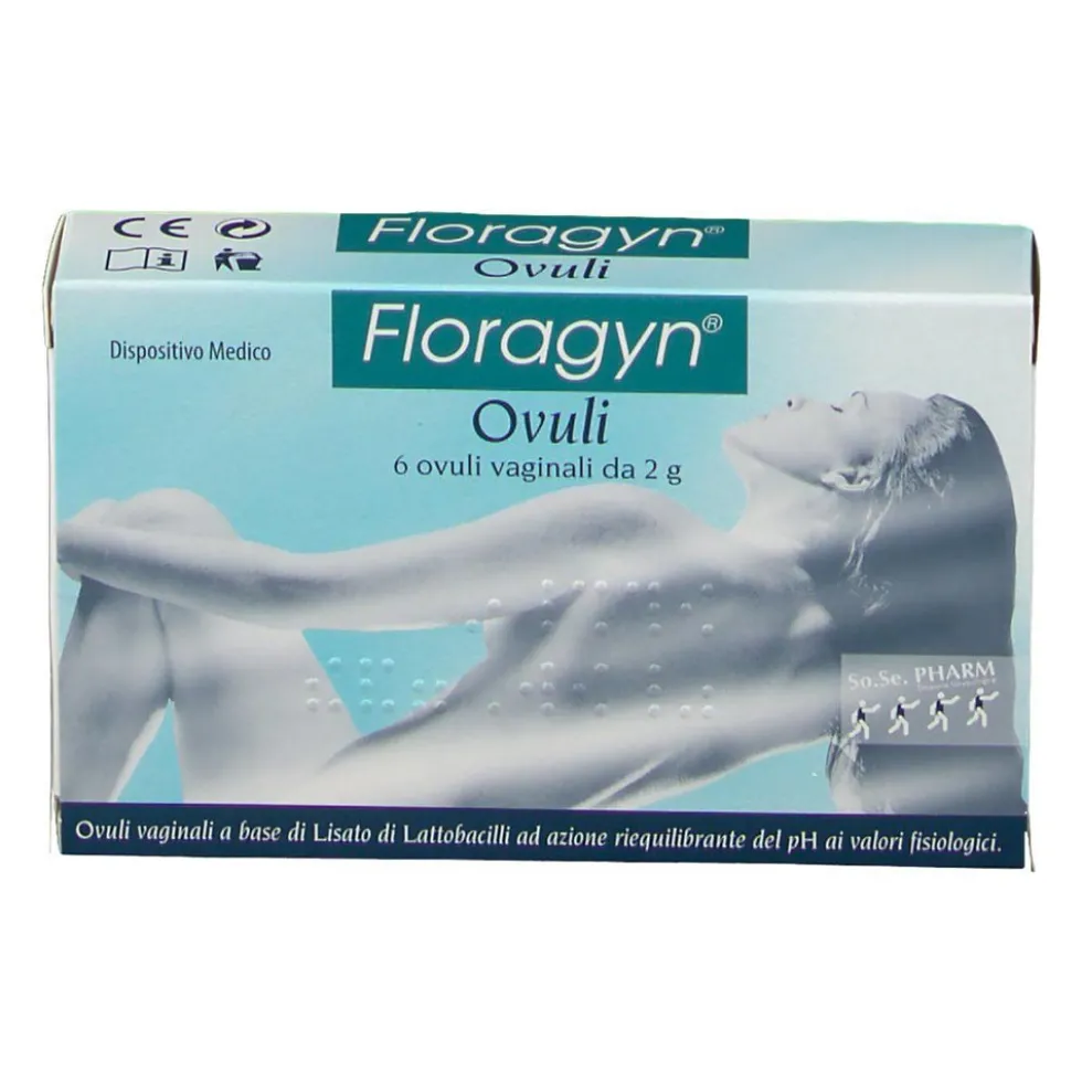 So.Se.Pharm Floragyn Ovuli Vaginali, 6 Ovuli