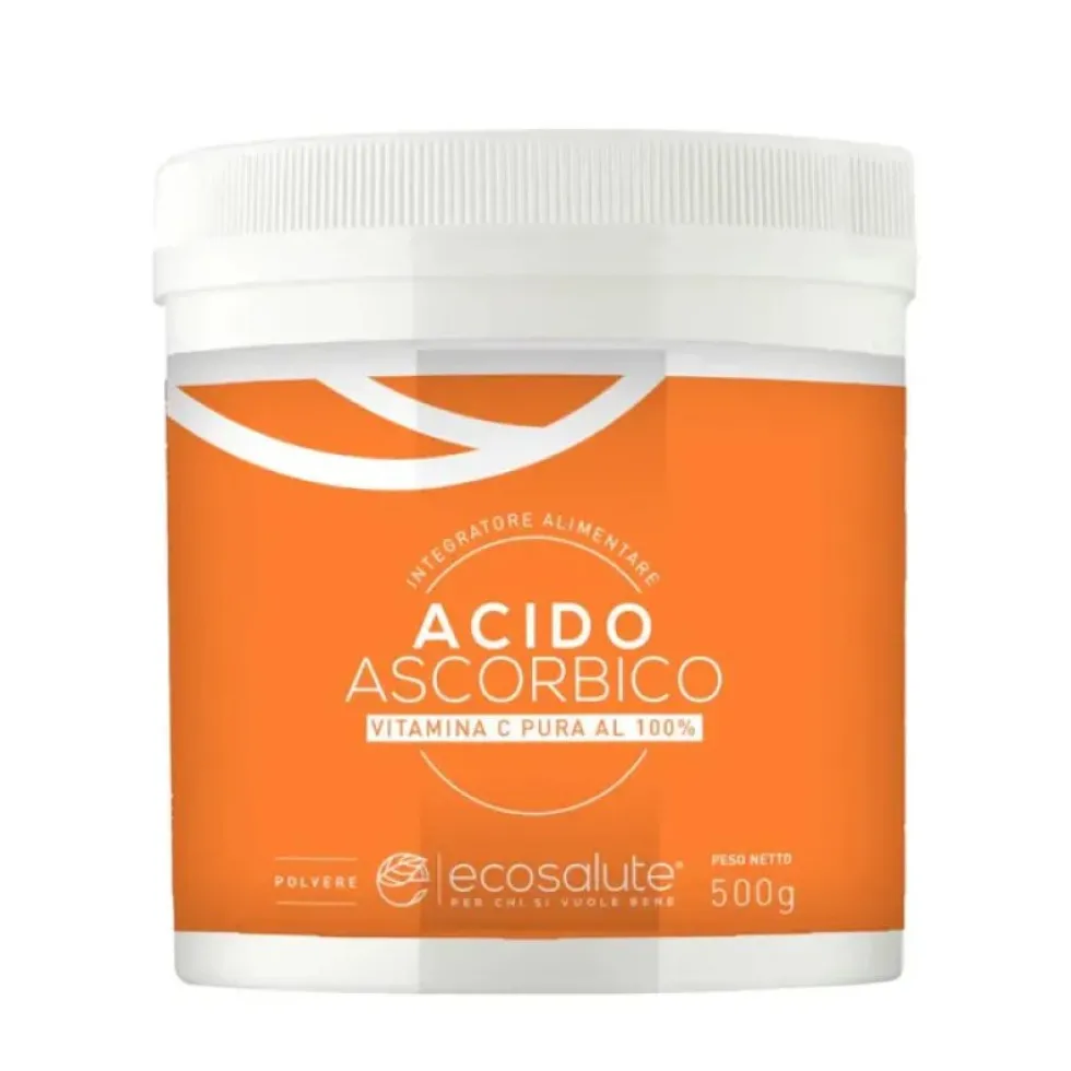 Spazio Ecosalute Acido Ascorbico Integratore antiossidante per le difese immunitarie, 500g
