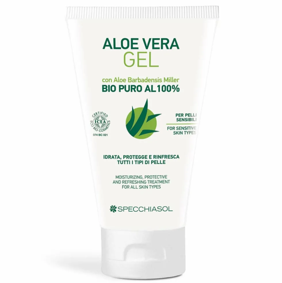 Specchiasol Aloe Vera - Gel Bio Puro al 100% Idratante e Rinfrescante, 150ml