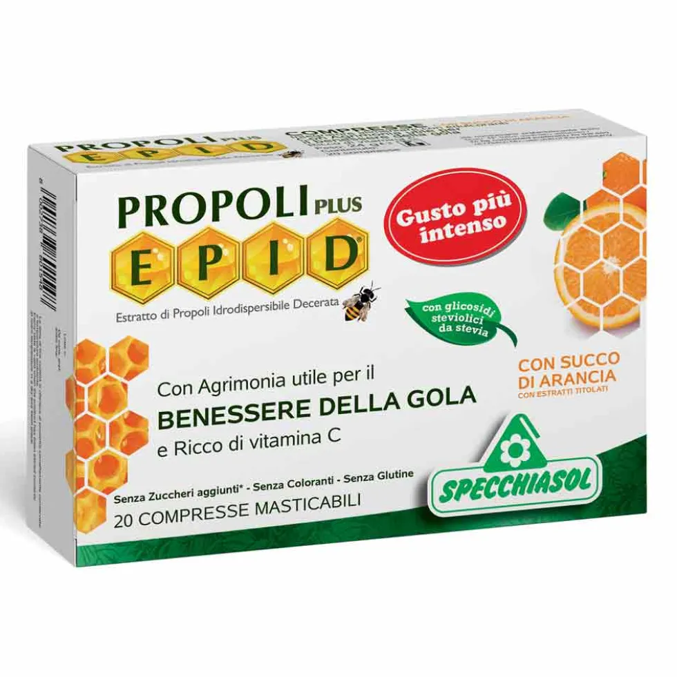 Specchiasol Epid Benessere Gola Sistema Immunitario Gusto Arancia, 20 Compresse
