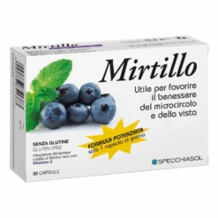 Specchiasol Mirtillo formula potenziata - Integratore per il microcircolo e la vista, 30 capsule