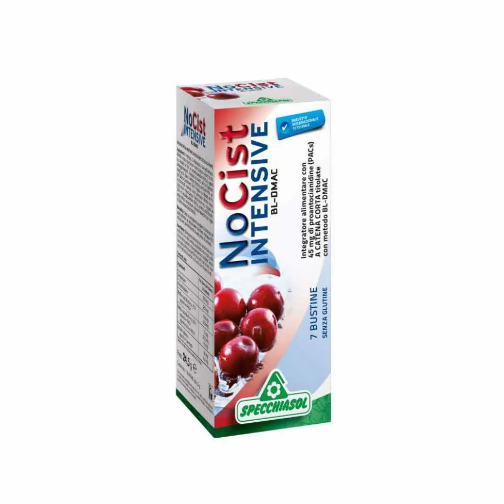 Specchiasol NoCist Intensive - Integratore alimentare per le vie urinarie, 7 bustine da 3,5 g
