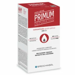Specchiasol Primum - Drenante Integratore Minidrink Gusto Pesca, 15 stick