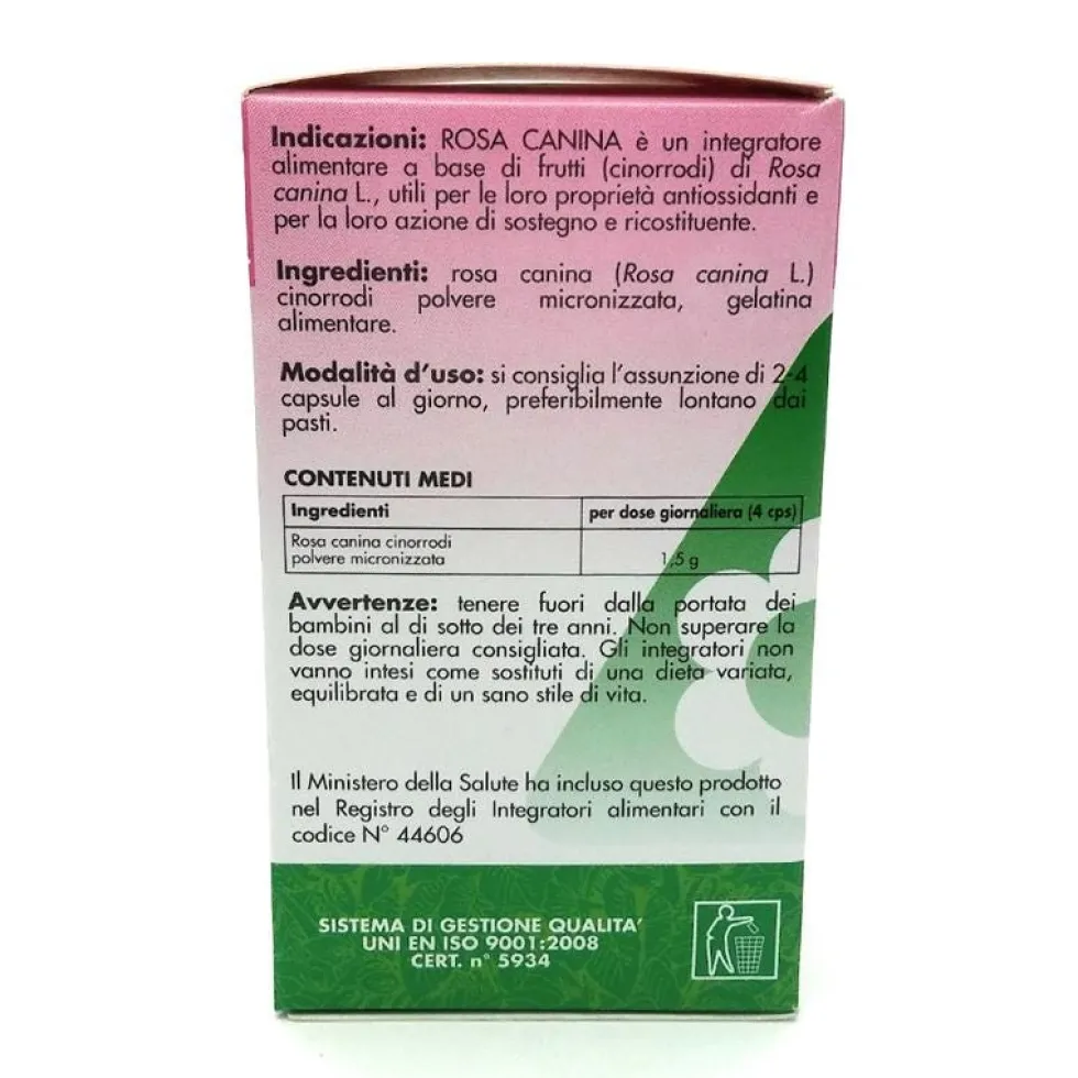Specchiasol Rosa Canina - Integratore con azione antiossidante e ricostituente, 75 capsule