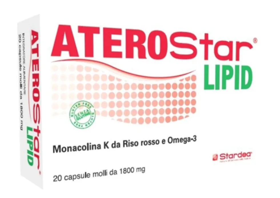 Stardea Aterostar Lipid - Integratore per il colesterolo e il cuore, 20 capsule molli