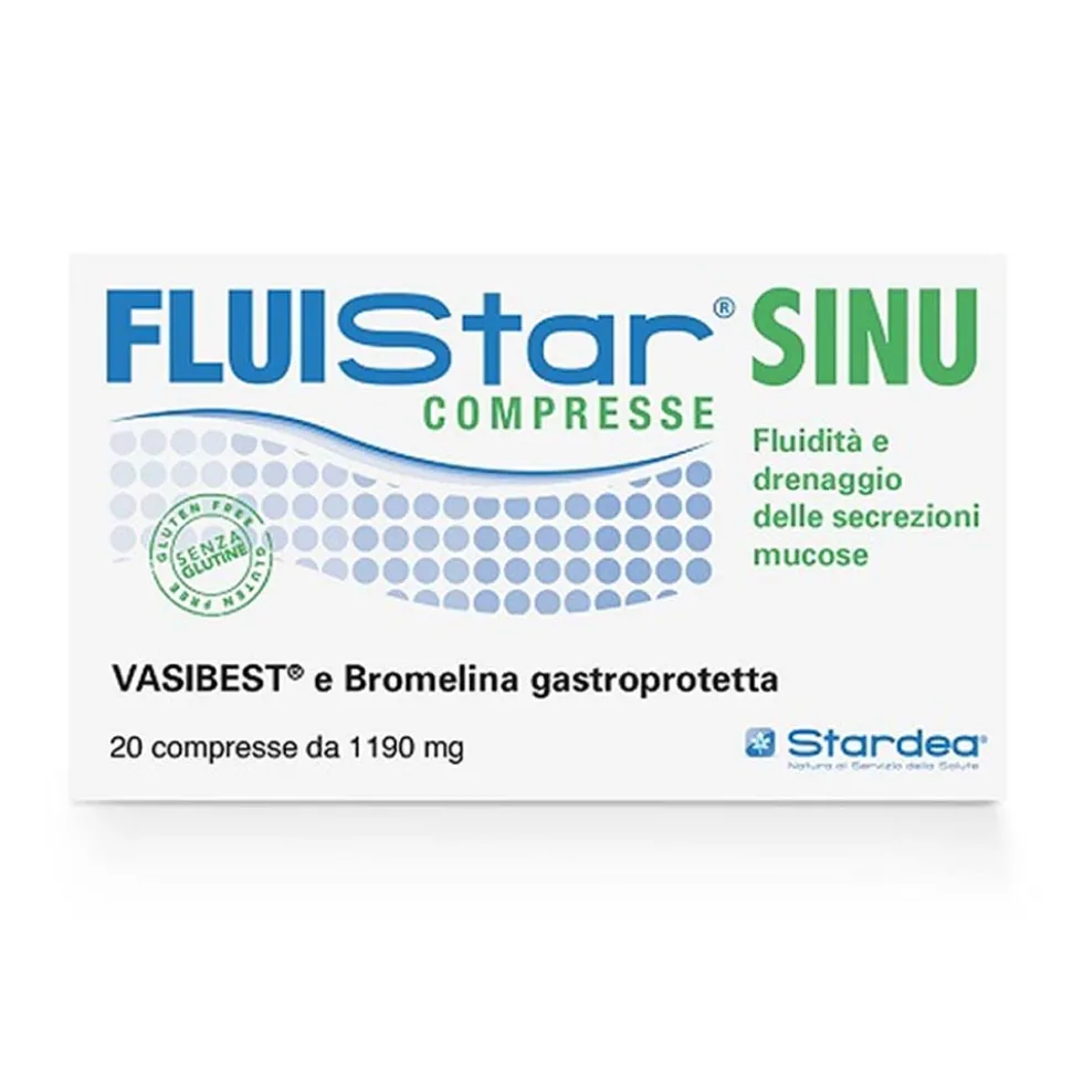 Stardea Fluistar Sinu Integratore Vie Aeree Drenaggio Microcircolo, 20 Compresse