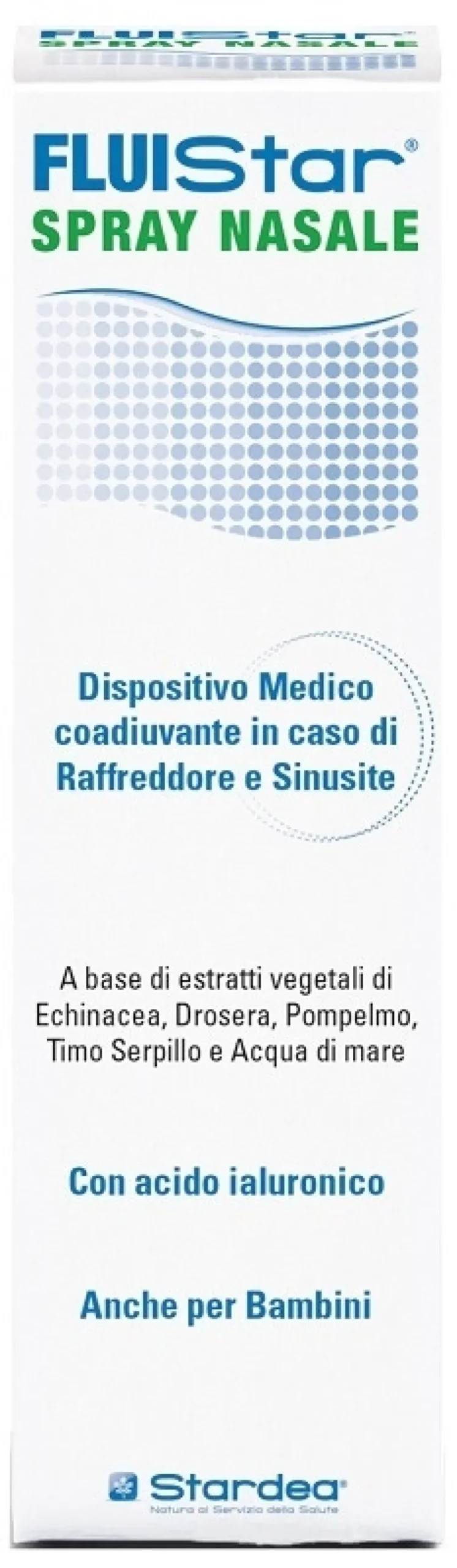Stardea Fluistar - Spray nasale per raffreddore e sinusite con acqua di mare ipertonica, 50 ml