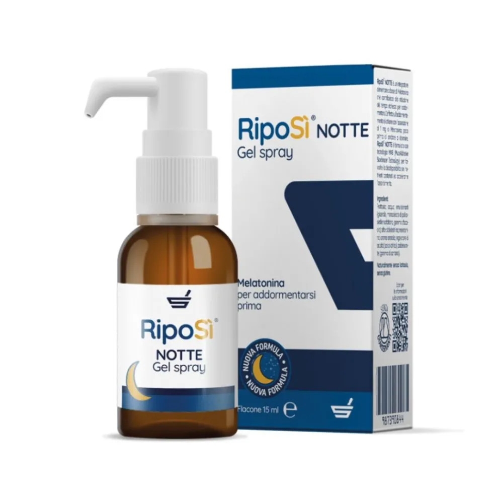 Sterilfarma RipoSì Notte Gel Spray Integratore di Melatonina, 15ml