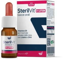 Sterilfarma Sterilvit D luteina dha - Integratore per lo sviluppo osseo e la funzione visiva, 5 ml