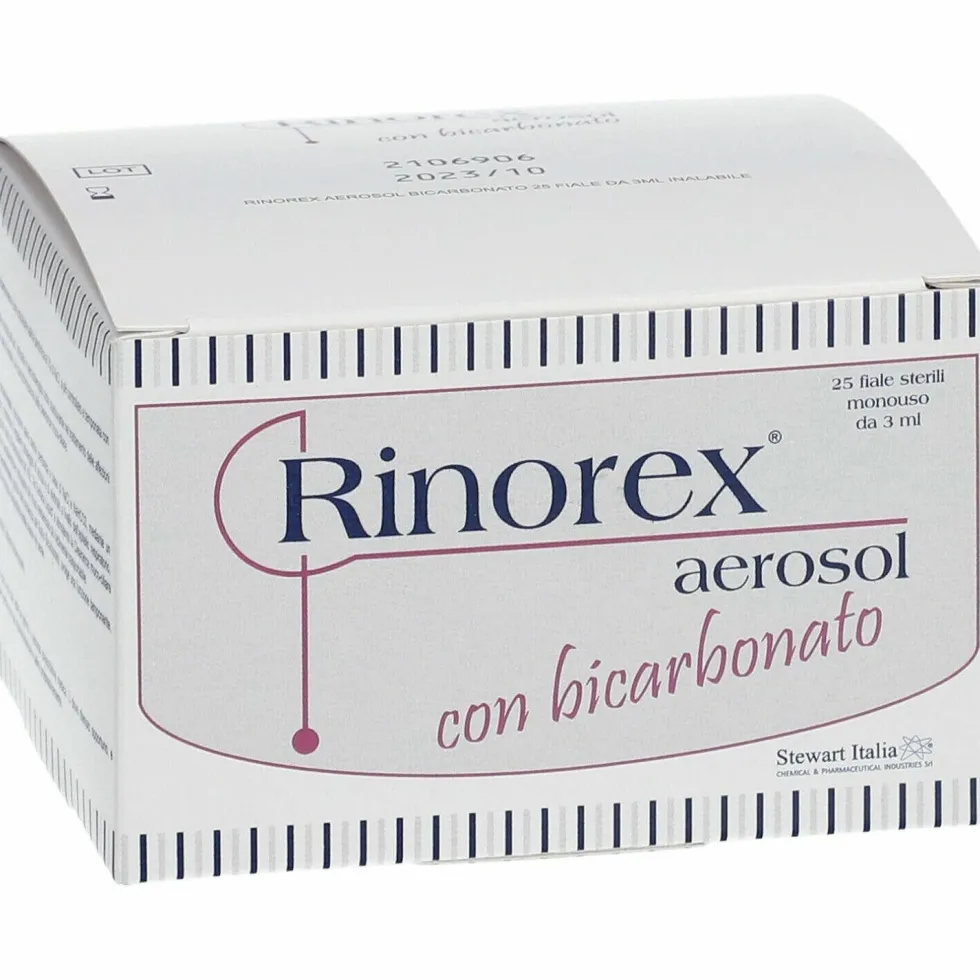 Stewart Rinorex aerosol soluzione salina ipertonica 3%, 25 fiale da 3 ml