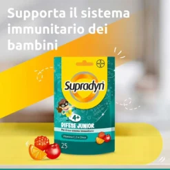 Supradyn Difese Junior - Integratore per le difese immunitarie, 25 caramelle gommose
