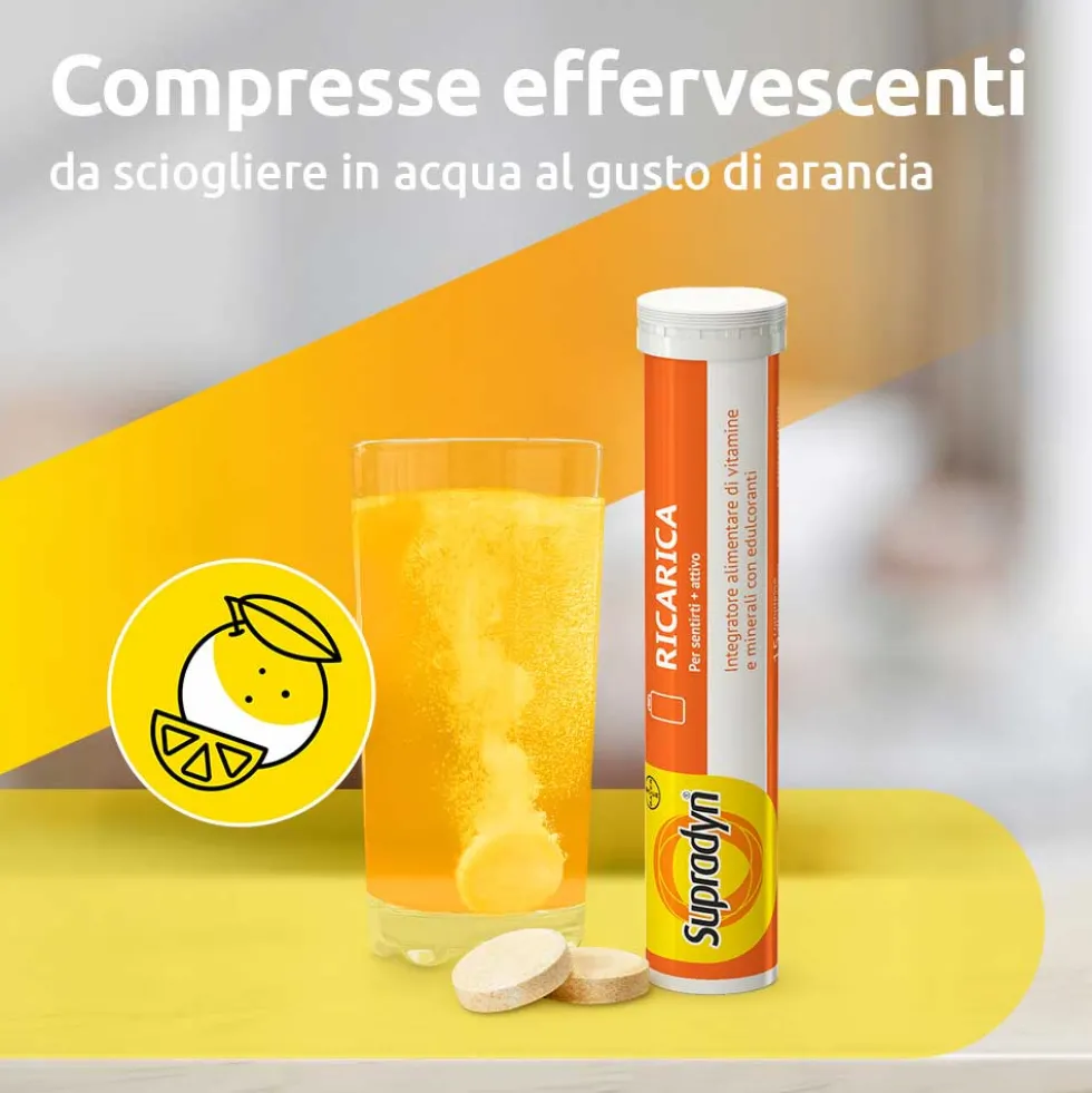 Supradyn Ricarica - Integratore multivitaminico contro la stanchezza, 30 compresse effervescenti