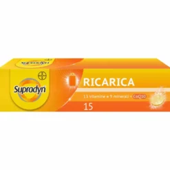Supradyn Ricarica - Integratore multivitaminico contro la stanchezza, 15 compresse effervescenti