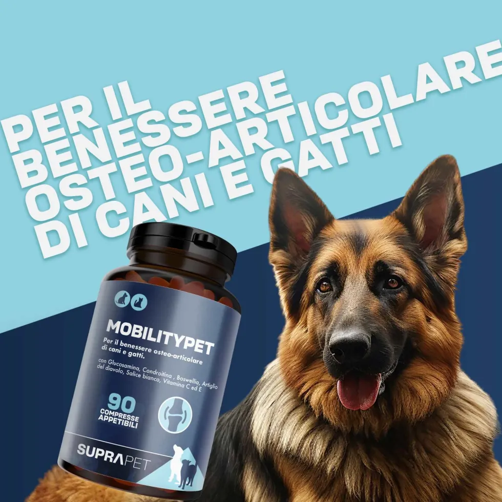 Suprapet MobilityPet Cani e Gatti Integratore Benessere Articolazioni, 90 Compresse