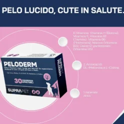 Suprapet Peloderm Cani e Gatti Integratore Perdita di Pelo, 30 Compresse