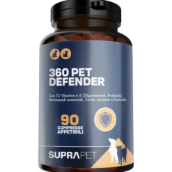 Suprapet 360 Pet-Defender Multivitaminico Cani e Gatti Integratore Vitamine, 90 Compresse