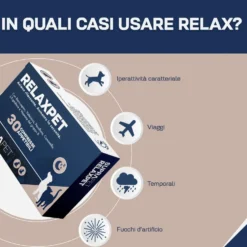 Suprapet RelaxPet Cani e Gatti Integratore Calmante, 30 Compresse