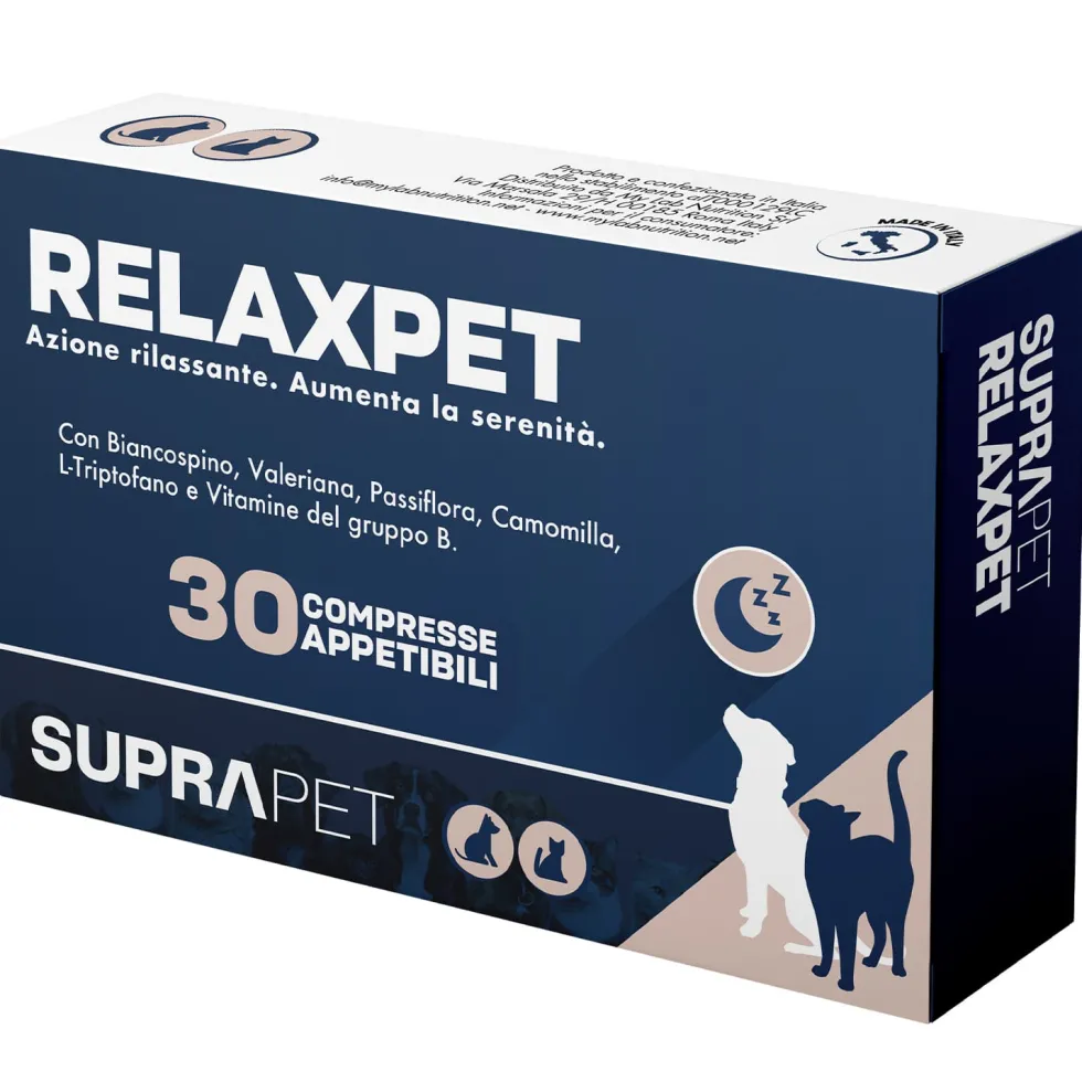 Suprapet RelaxPet Cani e Gatti Integratore Calmante, 30 Compresse