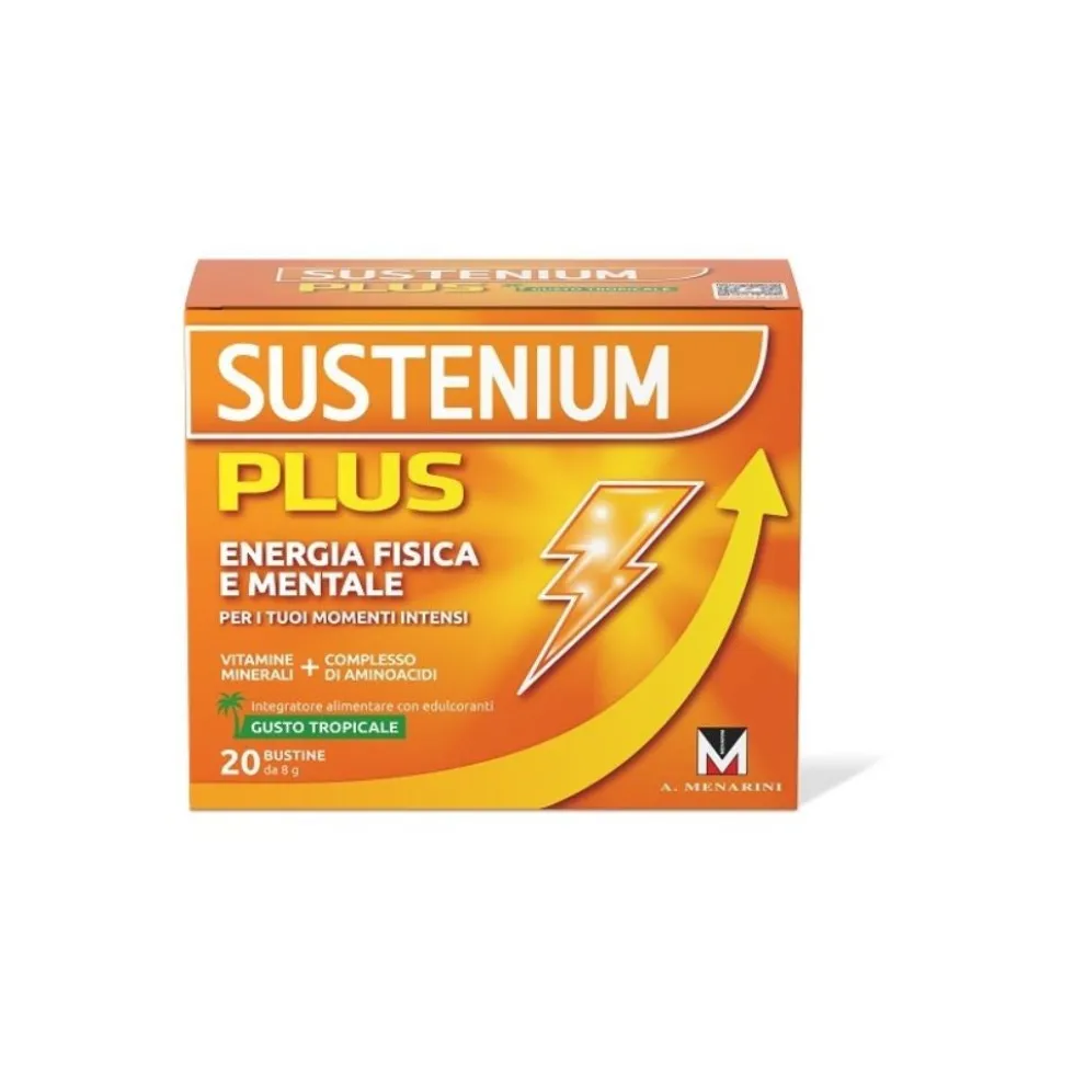 Sustenium Plus Integratore Alimentare Gusto Tropicale, 20 Bustine