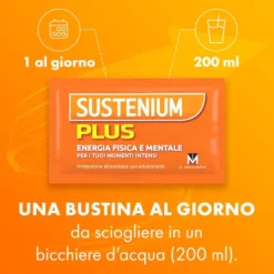 Sustenium Plus Integratore Energizzante con Vitamine Minerali e Aminoacidi, 22 Bustine