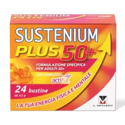 Sustenium Plus 50+ - Integratore energizzante per l'energia fisica e mentale, 24 bustine