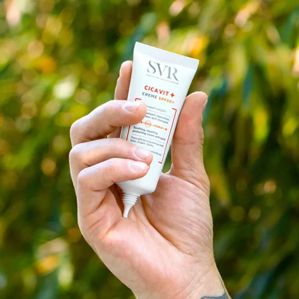 SVR Cicavit+ Crema SPF50+ - Trattamento lenitivo e riparatore per pelle irritata, 40 ml