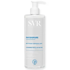 SVR Physiopure - Acqua micellare detergente e struccante per la pelle sensibile, 400 ml