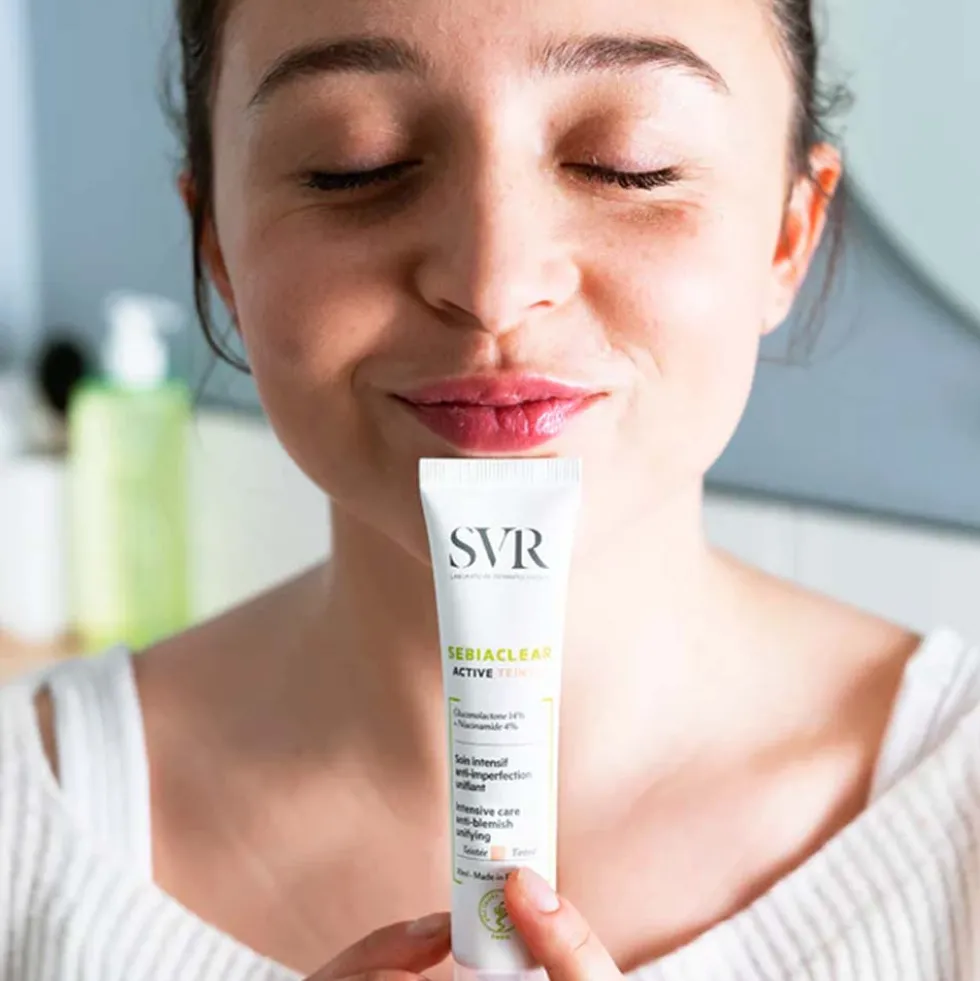 SVR Sebiaclear Active Teinté - Crema colorata anti-imperfezioni per la pelle acneica, 40 ml