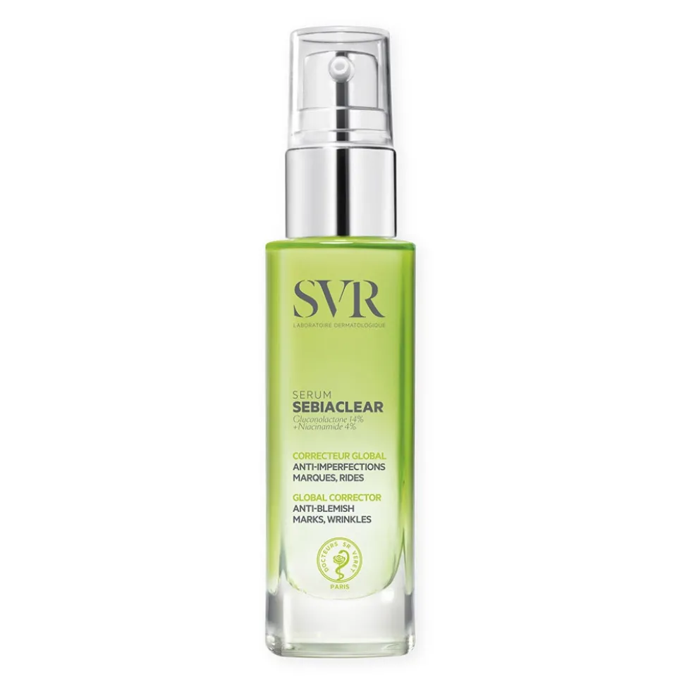 SVR Sebiaclear - Sérum Fluido Correttore Globale Anti-Imperfezioni e Rughe, 30ml