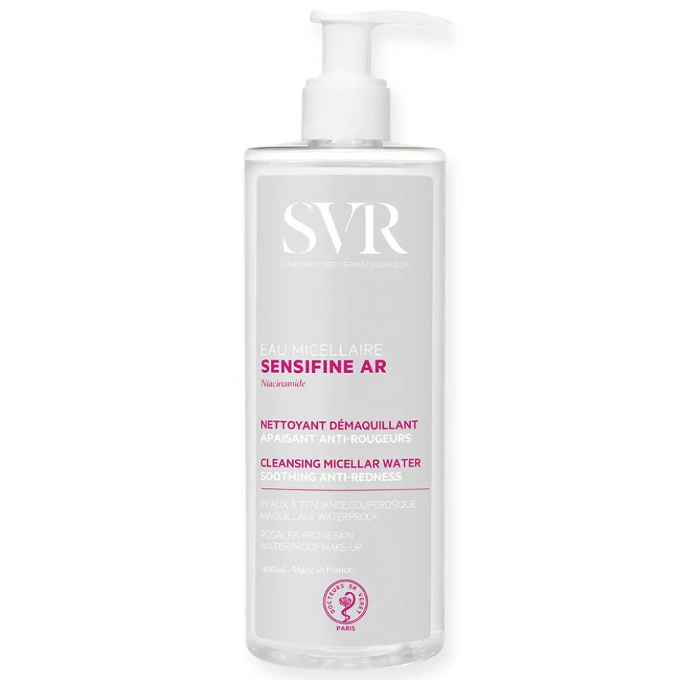 SVR Sensifine AR - Acqua micellare struccante e lenitiva per la pelle con arrossamenti, 400 ml