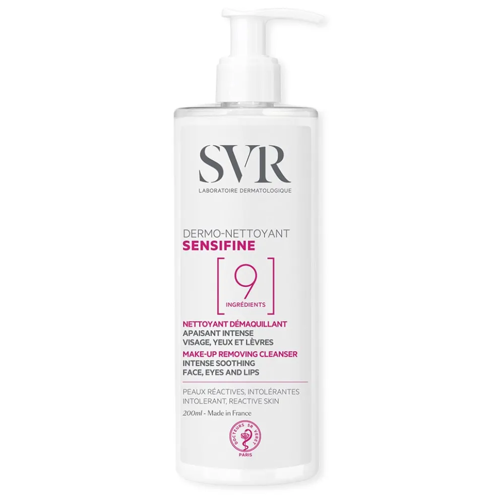SVR Sensifine - Latte detergente struccante e lenitivo per la pelle sensibile, 400 ml