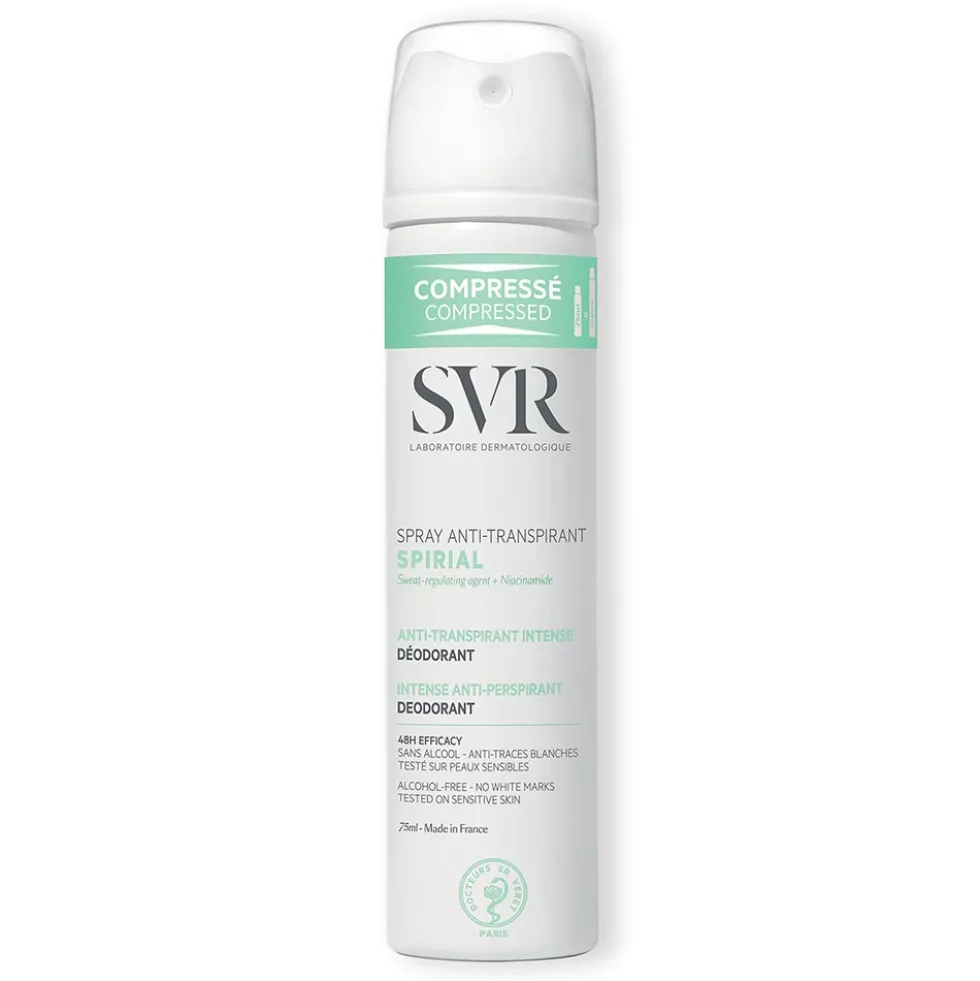 SVR Spirial - Deodorante spray anti-traspirante per la sudorazione intensa 48h, 75 ml