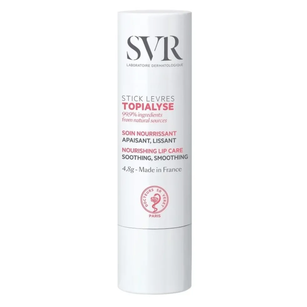 SVR Topialyse Stick Labbra - Balsamo nutriente e idratante per le labbra secche, 4,8 g