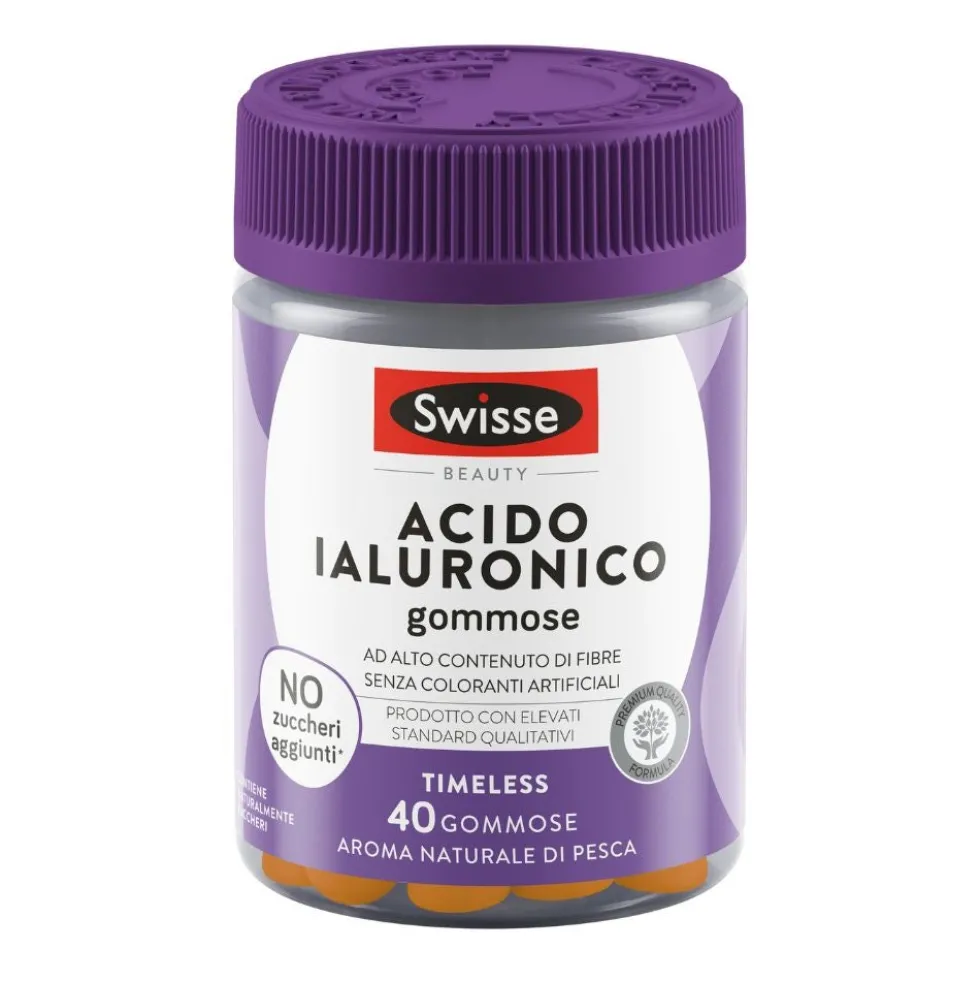Swisse Beauty - Acido Ialuronico Integratore Alimentare Anti Age, 40 gommose