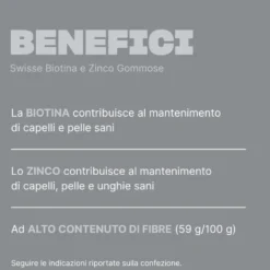 Swisse Beauty - Biotina e Zinco Integratore Capelli Pelle e Unghie, 40 gommose