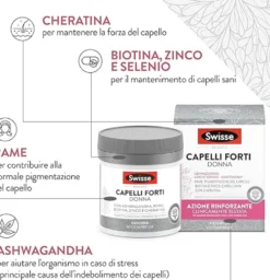 Swisse Beauty - Capelli Forti Donna Integratore, 30 Compresse