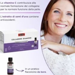 Swisse Beauty - Collagene Diamond Integratore di Collagene Acido Ialuronico Vitamine e Minerali, 10 Flaconcini